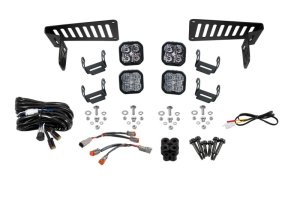 Jeep Wrangler LED Light Pods - Diode Dynamics - SS3 Cowl Kit - White - `18-`25